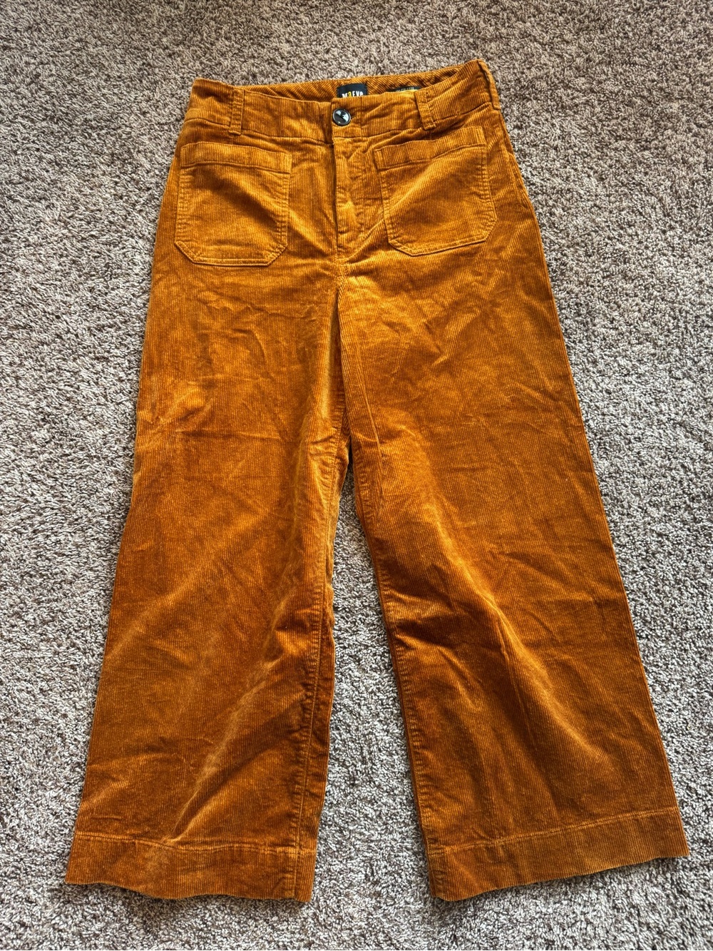 Maeve by Anthropologie Corduroy Wide-Leg Pants - Burnt Orange